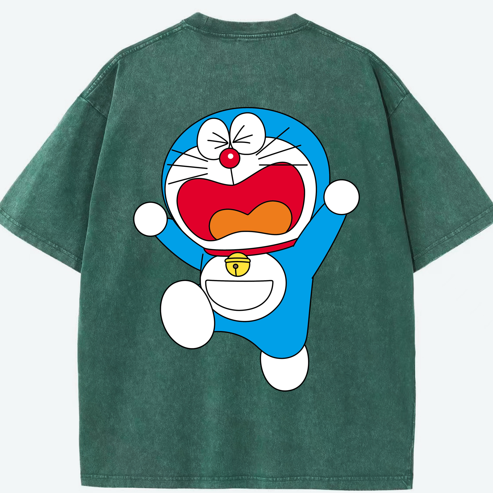 （画像用） ドラえもん Doraemon 綿100% ヴィンテージ風 半袖Tシャツ（背面プリント）